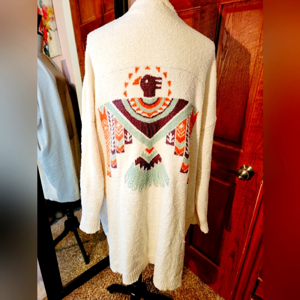 Cozy Cream Thunder Bird Women Sweater
